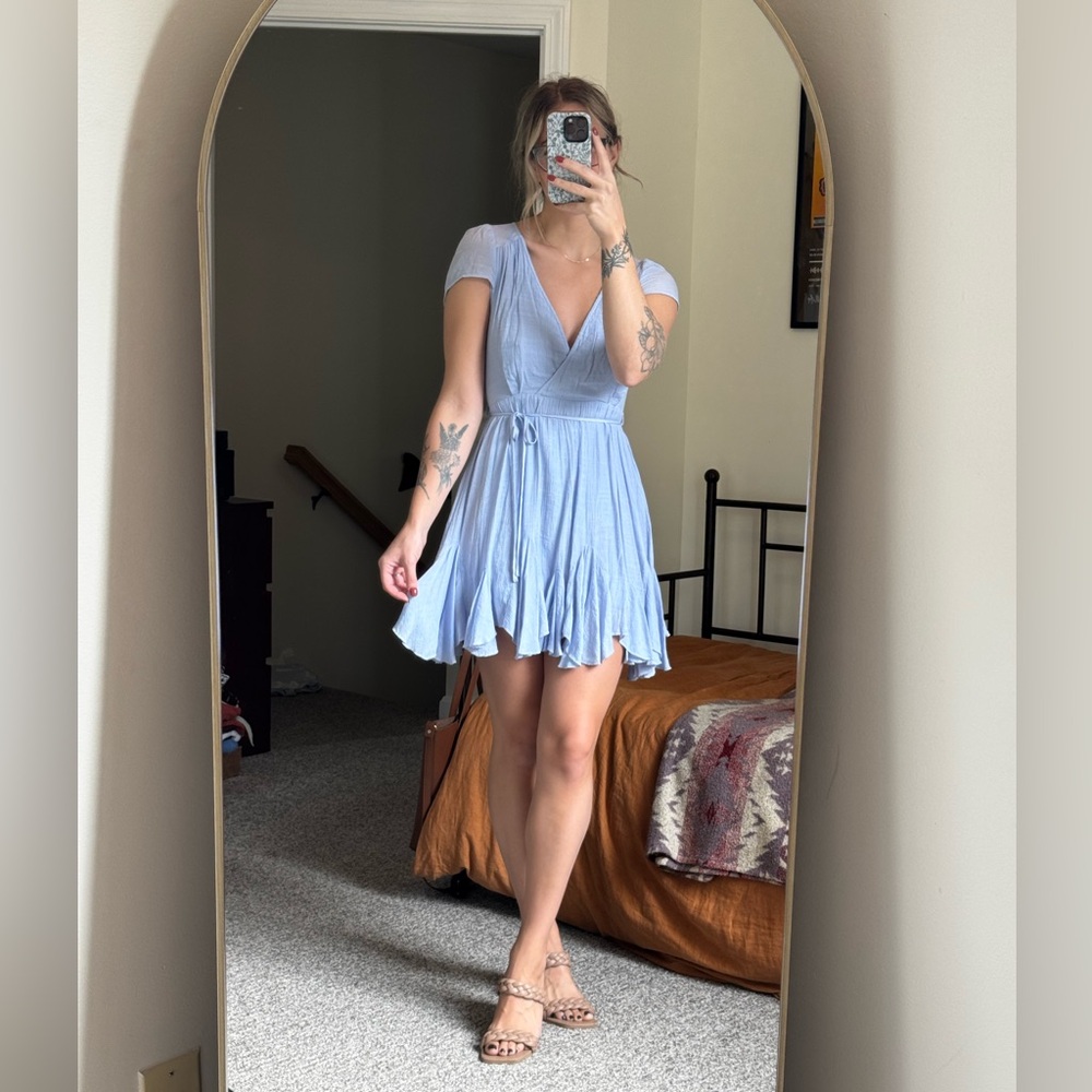 Hello Molly Light Blue Mini Dress